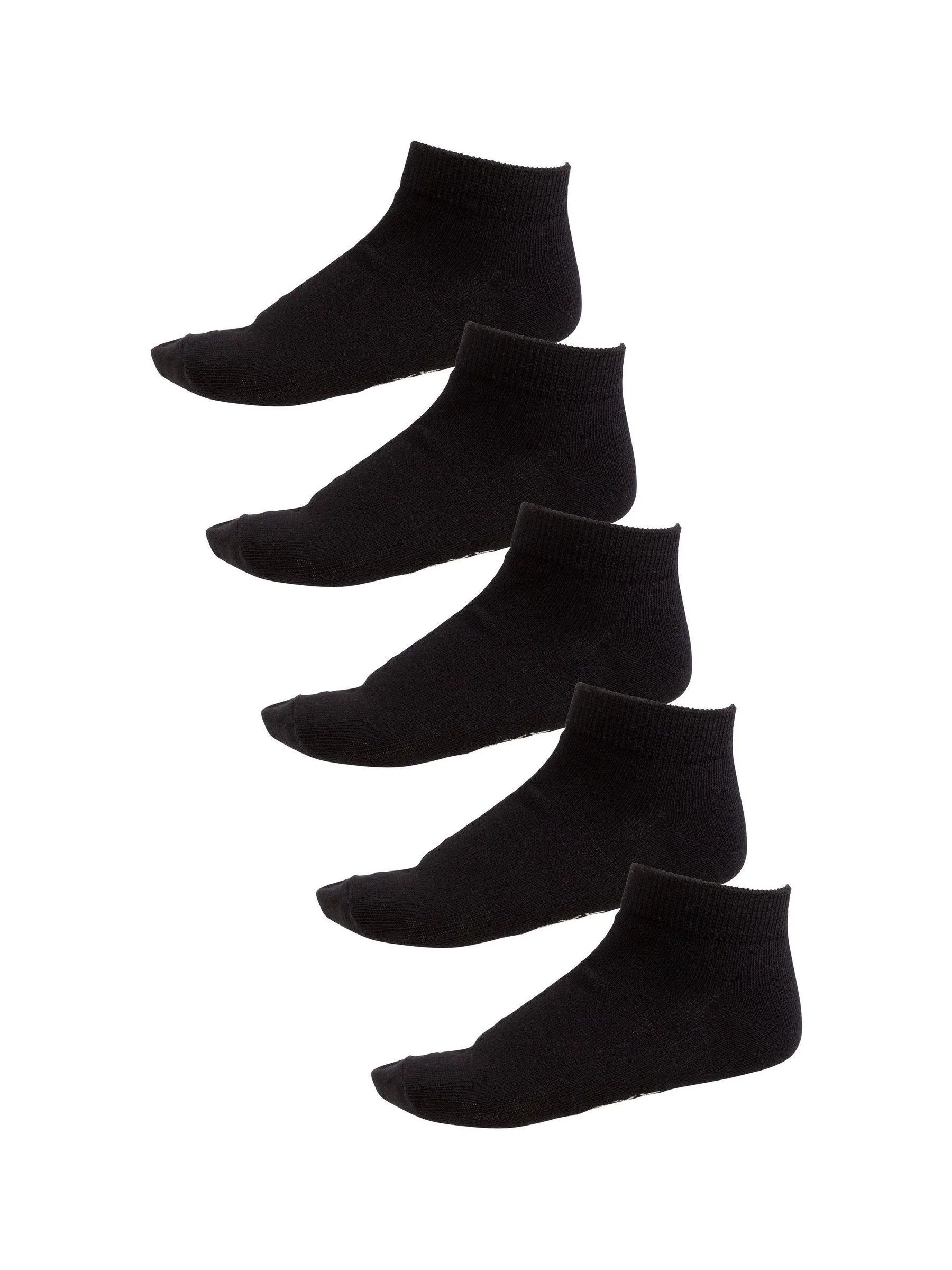 5 Pack Men's Black Trainer Socks - Image 2