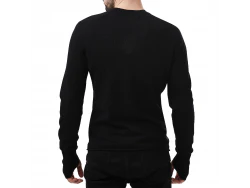 Fox Wilson Men's Firle Merino V-Neck Jumper - Black - Image 3