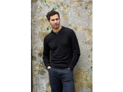 Fox Wilson Men's Firle Merino V-Neck Jumper - Black - Image 5