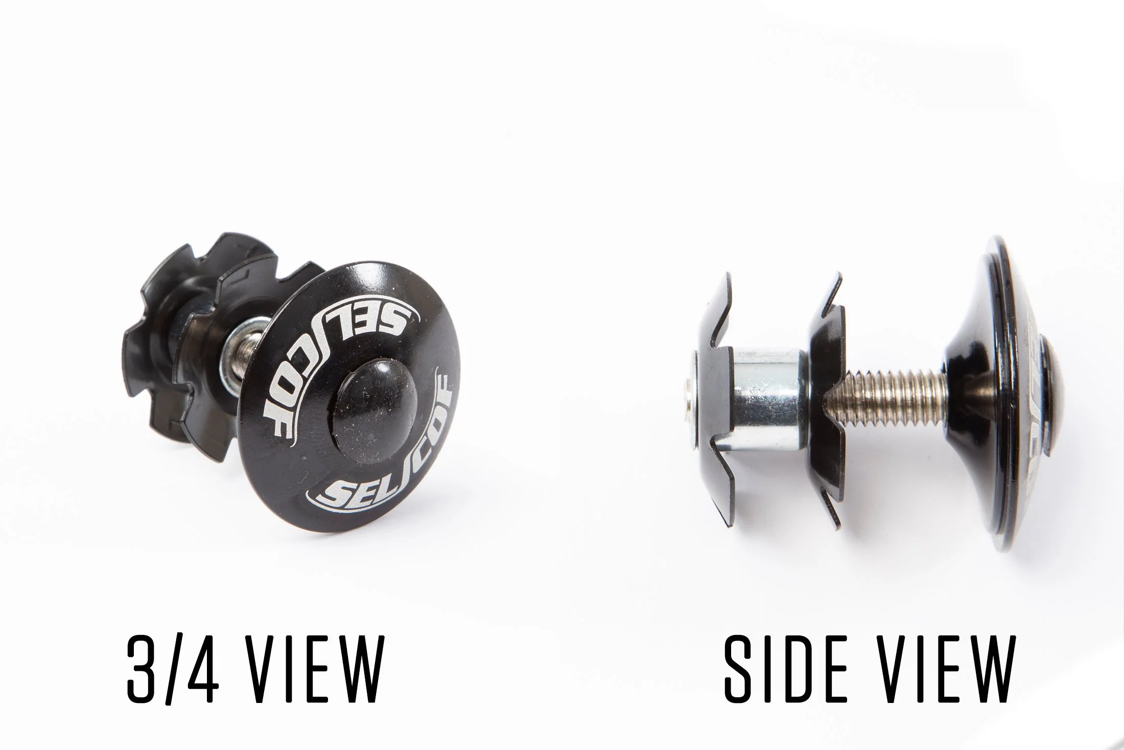 Selcof Black Top Cap And Star Nut